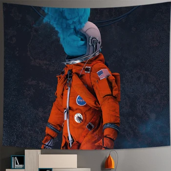 היפי אסטרונאוט שטיח הקיר עיצוב חדר תלייה על קיר בעיצוב בוהו עיצוב שטיחים היפי קישוט קיר Tapiz Gobelin