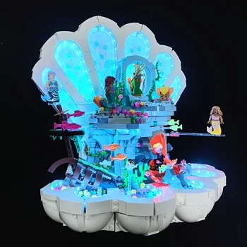 הנסיכה בת הים המלכותי צדפה מתחת למים ארמון החלום הטירה אבני הבניין צעצוע של ילדים בנות מתנת יום הולדת 43225