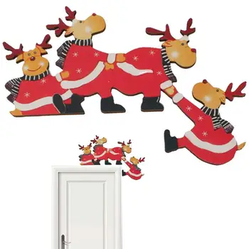 חג המולד דלת עץ קישוט דלת עץ מסגרת חג המולד קישוטים ייחודי ומהנה חג המולד בבית קישוט דלת