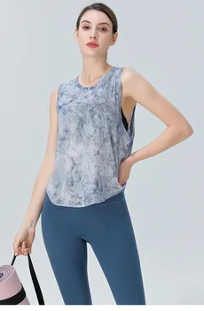 חדש-יוגה בגדי נשים רופף רשת ייבוש מהיר עם שרוולים קצרים אימון כושר ללא שרוולים חולצת ריצה ספורט העליון