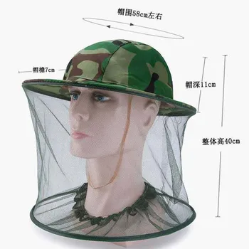 חיצונית נגד יתושים חרקים נטו על הפנים דוחה כובע רשת באג ראש דיג ברשת כובע מגן פנים רשת נסיעות קמפינג קאפ