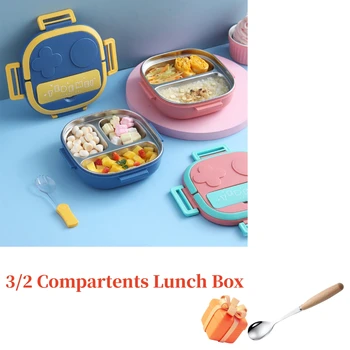 טיול שולחן 304 נייד נירוסטה קופסת האוכל של התינוק סטודנט חיצוני קמפינג פיקניק מזון המכיל קופסת בנטו