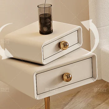 יוקרה לצד המיטה שולחן מודרני לבן Kawaii קוריאנית חמודה אחסון בסגנון נורדי שידות לילה בציר Rangement Tiroir ריהוט איטלקי