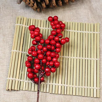 יער אדומים זר מלאכותי עץ חג מולד קישוט אביזרים השנה החדשה מזויף רימון פרח עיצוב המסיבה