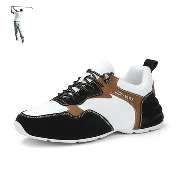 מגניב חדש זכר גולף אימונים נעלי ספורט נוחים נוער מדי יום מזדמן גולף מאמני כושר נעלי עור