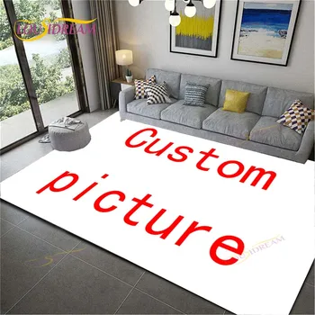 מותאם אישית שטיחים מותאמים אישית שטיח נגד החלקה שטיח עם התמונה שלך עבור חדר הסלון שטיח מתנה סביב כיכר השטיח השטיח