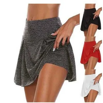 מזדמן-ספורט קצרים חצאיות ריצה של נשים קיץ לנשימה זיעה מכנסיים קצרים סקסיים גבוהה המותניים צבע מוצק קצר שאיפה חיצונית הרץ