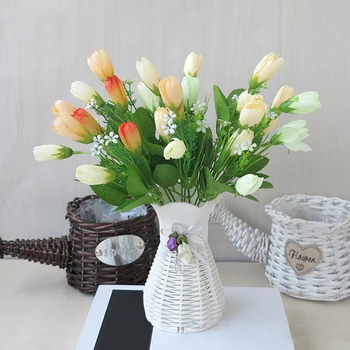 מזויף פרחים מלאכותיים צבעוניים זר פרחים מגנוליה ניצנים בד פרחים לחתונה מסיבת סידור קישוט קישוט הבית
