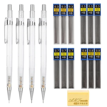 מכני עפרונות להגדיר 0.3,0.5,0.7&0.9 מ 