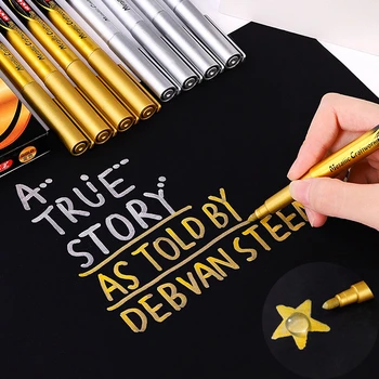 מלאכה עט עמיד למים צבע העט לחתום מארק מתכת עט כרטיס ברכה קליגרפיה להדגיש זהב צבע עטים
