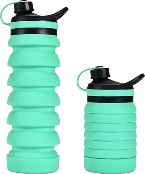 מתקפל, בקבוק מים - סיליקון מתקפלת, בקבוק מים 800ML - BPA חופשי, נייד, קל משקל Designfor פנימי, חיצוני
