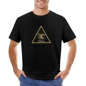 נוצץ אנרגיה אלכימיה לוגו (לבן גופן) חולצה שחורה חולצה mens חולצות אימון