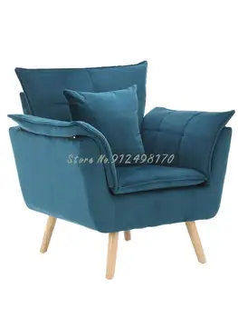 נורדי יחיד ספה משפחה קטנה בסלון ביתי פשוט, מרפסת כיסא חדר שינה עץ מלא כורסה פנאי עצלן הכיסא