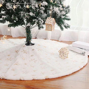 עץ חג המולד חצאית עץ הרגל שטיח עץ חצאית מחצלת מתחת לעץ, הקישוטים בבית פתית שלג השנה החדשה חג מולד קישוט