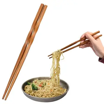 עץ מקלות מטבח עץ מקלות האכילה נייד סיני שולחן רחיץ לשימוש חוזר בסגנון סיני במקלות אכילה גורמה