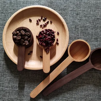 עץ קפה כפית אשור קפה סקופ מדידה סקופ פולי קפה עץ כף שולחן עבור כל שעועית שעועית קרקע או תה