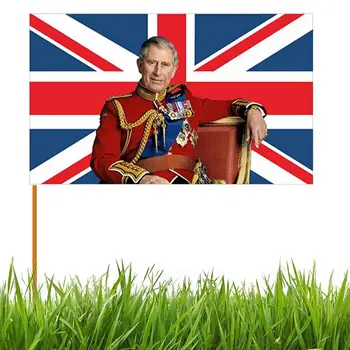 צ 'ארלס השלישי יוניון ג' ק הדגל הבריטי קינג צ ' ארלס הממלכה המאוחדת דגל הנסיך, המלכה אליזבת דגלים לחגוג מסיבות