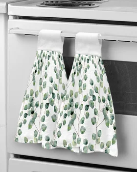 צבעי מים גפן ירוק טרי מיקרופייבר יד מגבות סופגות מגבות המטפחת מטבח, כלי ניקוי מגבת