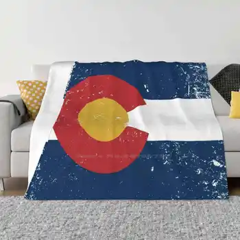 קולורדו הדגל הנמכר ביותר לחדר משק הבית פלנל, שמיכה מדינת קולורדו הדגל הברית אספן בולדר קולורדו ספרינגס אורורה