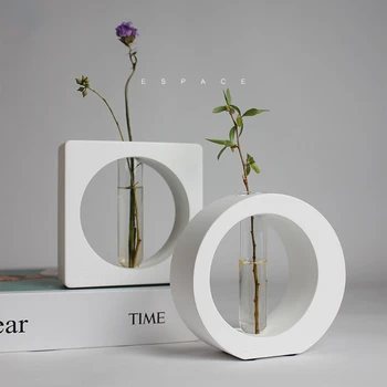 קטן אגרטל זכוכית חלול מיני פרחים סט שקוף הידרופוני סידור פרחים לקישוט הבית