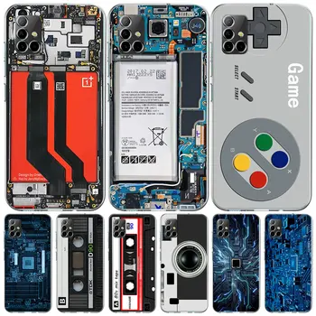 רטרו, מצלמה הקלטת מוסיקה Case for Samsung Galaxy A53 A52 A21s A71 A12 A33 A52s A51 A31 A54 A32 A73 A13 A03s TPU כיסוי טלפון
