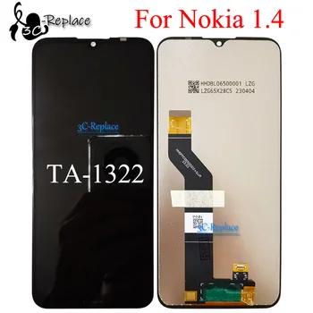 שחור 6.52 אינץ ' עבור Nokia 1.4 טה-1322 תצוגת LCD מסך מגע דיגיטלית לוח הרכבה החלפה